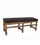LEATHER UPHOLSTERED BENCH