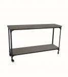 SOLID WOOD & IRON CONSOLE TABLE