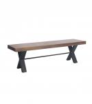 DECORATIVE WOOD & METAL BENCH