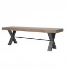 DECORATIVE WOOD & METAL BENCH