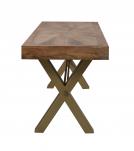 DECORATIVE WOOD & METAL BENCH
