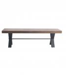 DECORATIVE SOLID WOOD & METAL BENCH