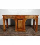 SOLID RECLAIMED TEAK WOOD COUNTER HEIGHT WORK + STUDY STATION