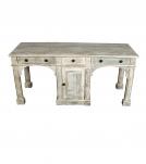 SOLID RECLAIMED WOOD COUNTER HEIGHT WORK + STUDY STATION