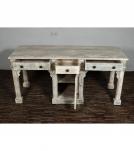 SOLID RECLAIMED WOOD COUNTER HEIGHT WORK + STUDY STATION