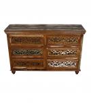 WOODEN CARVED DRAWER SIDEBOARD