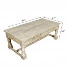 SOLID WOOD HAND CARVED COFFEE TABLE