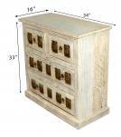 SOLID WOOD BRASS FITTED CABINET