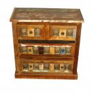 WOODEN BRASS FITTED CABINET