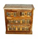 SOLID RECLAIMED TEAK WOOD W/ BRASS CASTINGS BUREAU DRESSER
