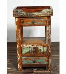 SOLID RECLAIMED TEAK WOOD SIDE TABLE END TABLE 