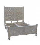 HAND CARVED SOLID WOOD Queen bed