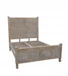 HAND CARVED SOLID WOOD Queen bed