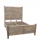 HAND CARVED SOLID WOOD Queen bed