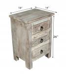 SOLID RECLAIMED TEAK WOOD END TABLE NIGHTSTAND