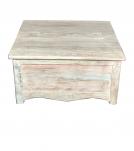 SOLID RECLAIMED WOOD STORAGE COFFEE TABLE W/  ACCESS ON 2 SIDES 
