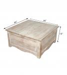 RECLAIMED WOOD STORAGE COFFEE TABLE W/ 2 ENTRY OPTIONS