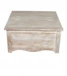 RECLAIMED WOOD STORAGE COFFEE TABLE W/ 2 ENTRY OPTIONS