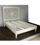 HAND CARVED SOLID WOOD Queen bed