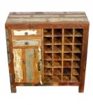 SOLID RECLAIMED TEAK WOOD WINE BAR