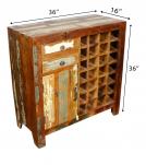 SOLID RECLAIMED TEAK WOOD WINE BAR