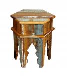 SOLID RECLAIMED TEAK WOOD END TABLE / NIGHTSTAND