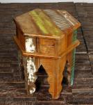 SOLID RECLAIMED TEAK WOOD END TABLE / NIGHTSTAND