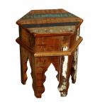 SOLID RECLAIMED TEAK WOOD END TABLE / NIGHTSTAND