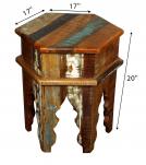 SOLID RECLAIMED TEAK WOOD END TABLE / NIGHTSTAND