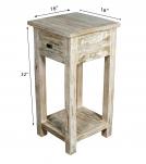 SOLID RECLAIMED TEAK WOOD END TABLE NIGHTSTAND