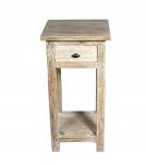 SOLID RECLAIMED TEAK WOOD END TABLE NIGHTSTAND