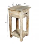 SOLID RECLAIMED TEAK WOOD END TABLE NIGHTSTAND