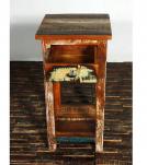 SOLID RECLAIMED TEAK WOOD END TABLE NIGHTSTAND