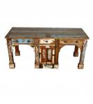 SOLID RECLAIMED TEAK WOOD COUNTER HEIGHT WORK + STUDY STATION