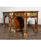SOLID RECLAIMED TEAK WOOD COUNTER HEIGHT WORK + STUDY STATION