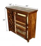 SOLID RECLAIMED TEAK WOOD WINE LIQUOR BAR