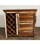 SOLID RECLAIMED TEAK WOOD WINE LIQUOR BAR