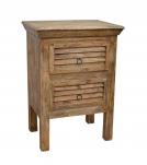 SOLID WOOD 2 DRAWER END TABLE / NIGHTSTAND