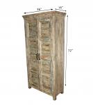2 DOOR SOLID RECLAIMED TEAK WOOD CABINET