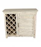 SOLID RECLAIMED TEAK WOOD WINE BAR W/ CABINET