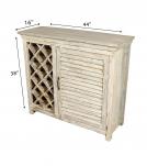 SOLID RECLAIMED TEAK WOOD WINE BAR W/ CABINET