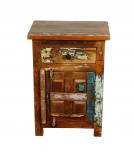 SOLID RECLAIMED TEAK WOOD END TABLE / NIGHTSTAND