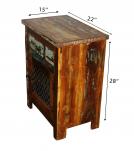 SOLID RECLAIMED TEAK WOOD END TABLE / NIGHTSTAND 
