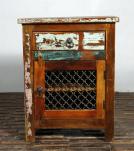 SOLID RECLAIMED TEAK WOOD END TABLE / NIGHTSTAND 