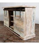 SOLID RECLAIMED TEAK WOOD SIDEBOARD W/ SLIDING DOORS