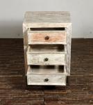 SOLID RECLAIMED TEAK  WOOD END TABLE NIGHTSTAND 3 DRAWERS
