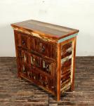 SOLID RECLAIMED TEAK WOOD BUREAU DRESSER CHEST W/ 4 DRAWERS