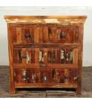 SOLID RECLAIMED TEAK WOOD BUREAU DRESSER CHEST W/ 4 DRAWERS