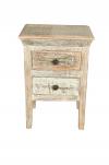 SOLID RECLAIMED TEAK WOOD END TABLE NIGHTSTAND