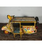 BOHO HAND PAINTED MULTI COLOR SCOOTER WINE RACK